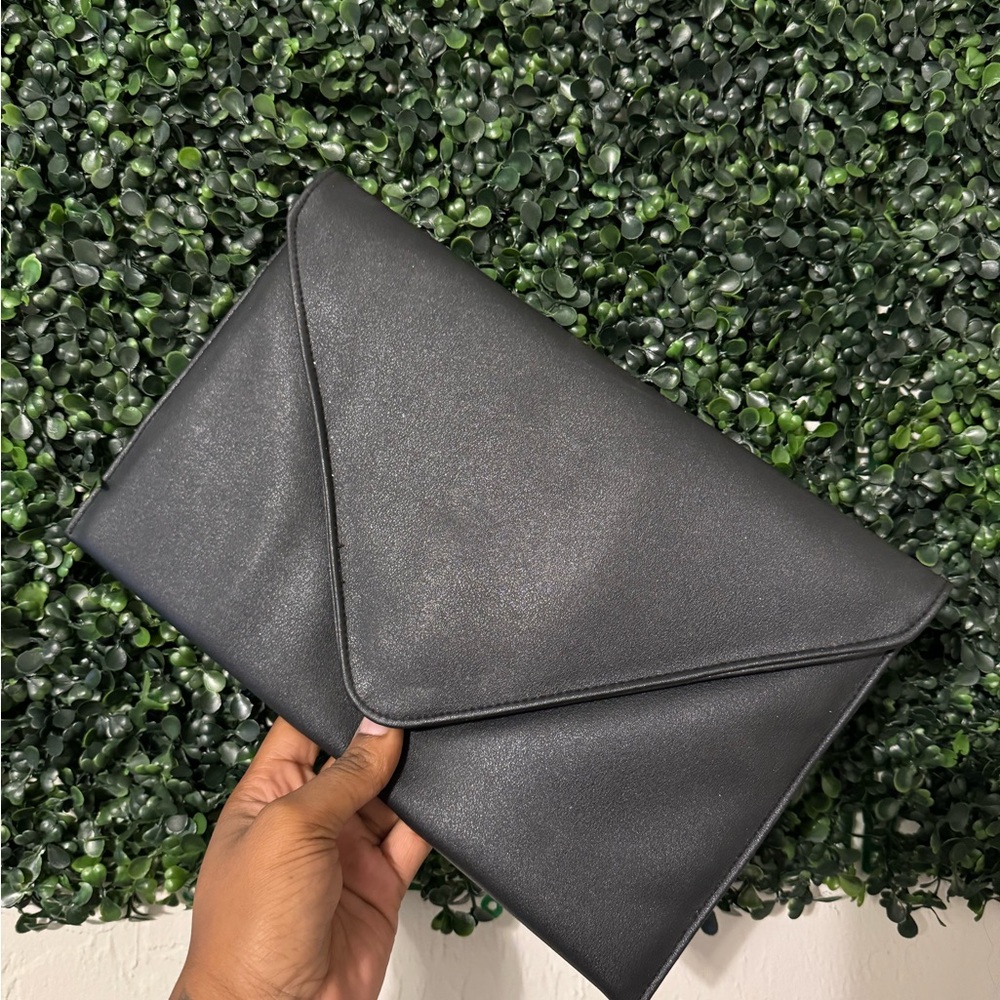 Elegant Black Envelope Clutch